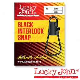 Застежки Lucky John Black Interlock Snap
